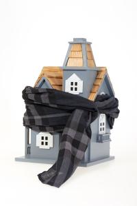 house with scarf